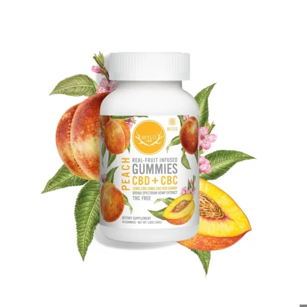 Wyld CBD+CBC Peach Gummies 600mg (20 gummies)